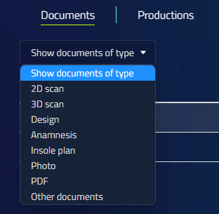 Filtrer les documents par type